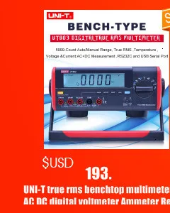 UNI-T UT120A/B/C карманный размер тип Цифровые мультиметры 4000 счетчик дисплей Автоматический диапазон непрерывности зуммер DC измерители напряжения тестеры