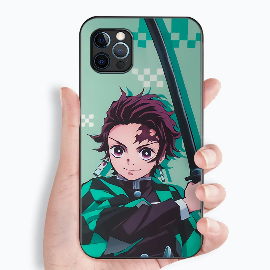

Cartoon Japan Anime Demon Slayer Phone Case For iPhone 11 11 Pro 12 12 Pro SE 2020 XR 13 13Pro 7 8 Kamado Nezuko Cover Fundas