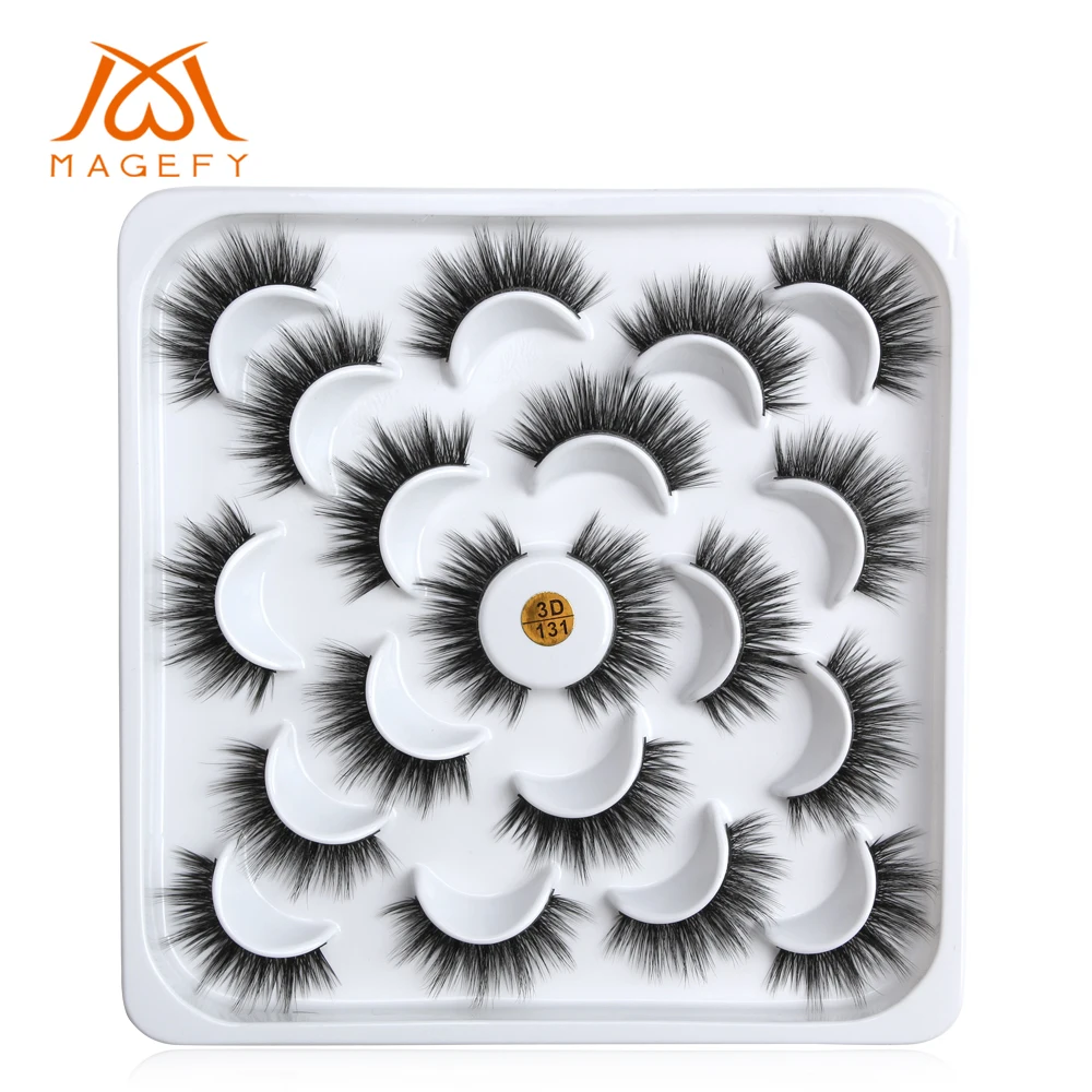 

10 пар натуральных накладных ресниц, норковые 3d-ресницы, длинные ресницы для макияжа, норковые ресницы для красоты