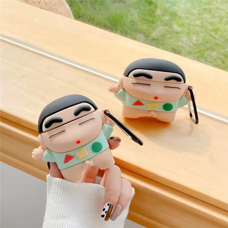 Защитный чехол для наушников Airpods 1 2 Pro с забавным рисунком из японского аниме |