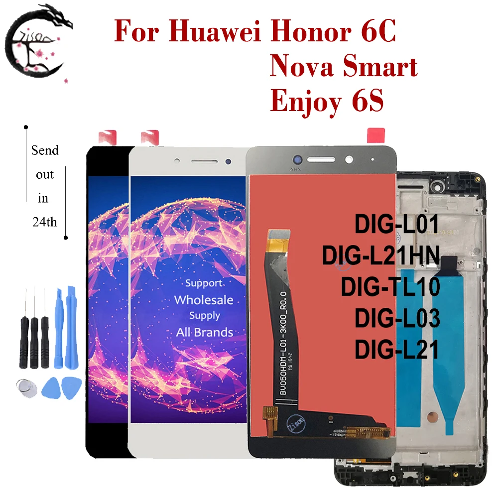 ЖК дисплей с рамкой для Huawei Honor 6C DIG L01 L03 Nova Смарт L21 L21HN enjoy 6S цифровым