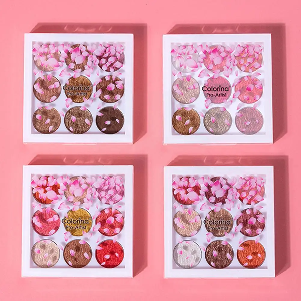 

Eyeshadow Shimmer Matte Palette Glitter Nine-color Base Makeup Professional Waterproof Beauty Cosmetics Long-lasting Eyesha F2y5