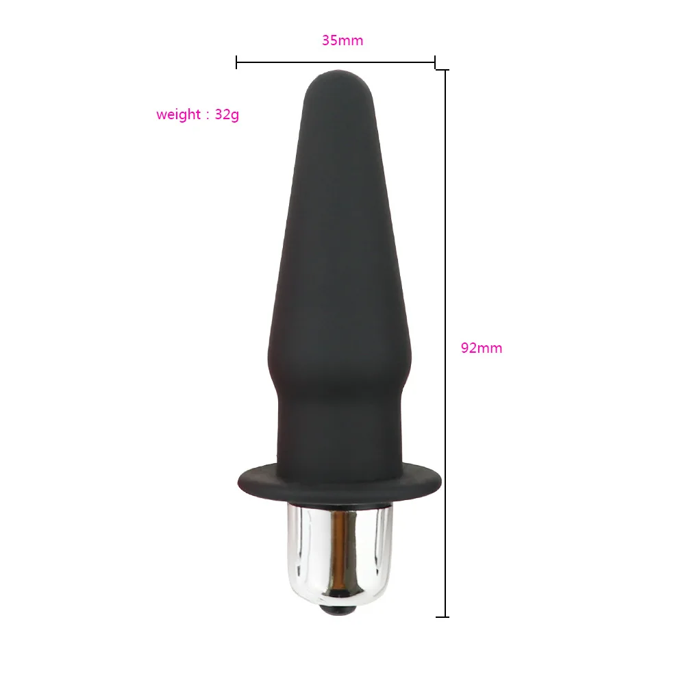 Вибрирующая Анальная секс игрушка/пробка для женщин/мужчин силиконовая пробка