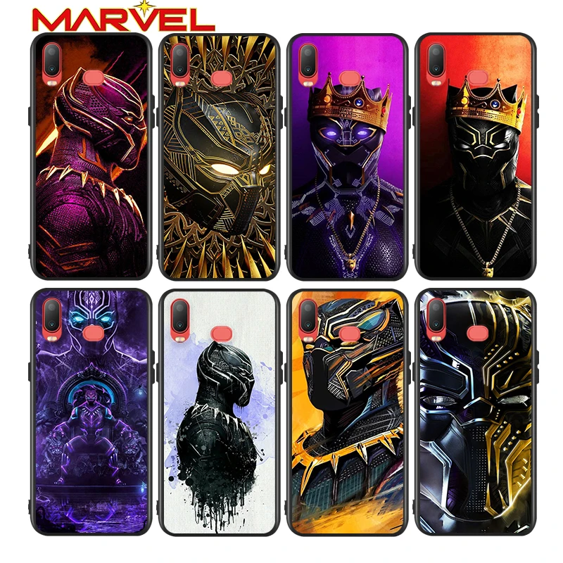 

Marvel Black Panther for Samsung Galaxy A9 A8 Star A750 A7 A6 A5 A3 Plus 2018 2017 2016 Black Phone Case Soft Cover