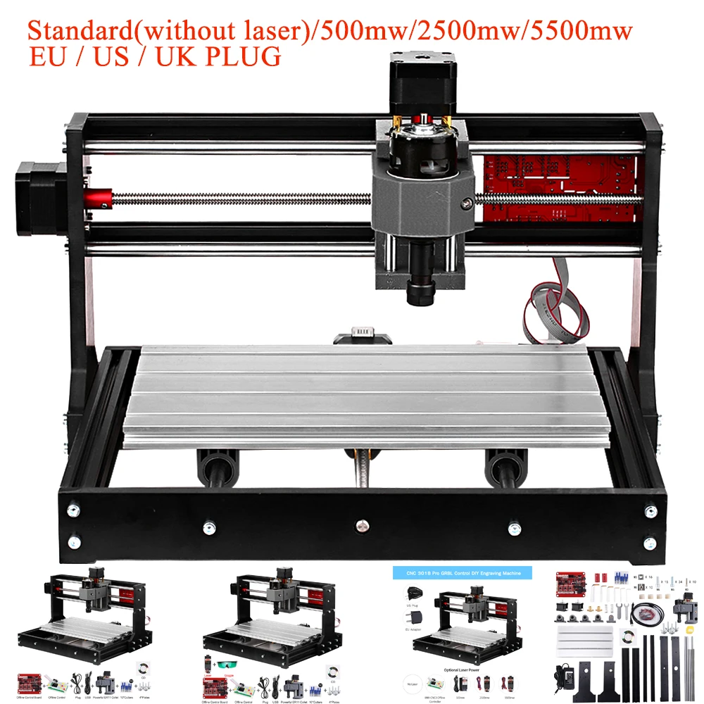 

Upgrade Version Pro GRBL Control DIY Mini CNC Machine 3 Axis Pcb Milling Machine Wood Router Engraver with Controller
