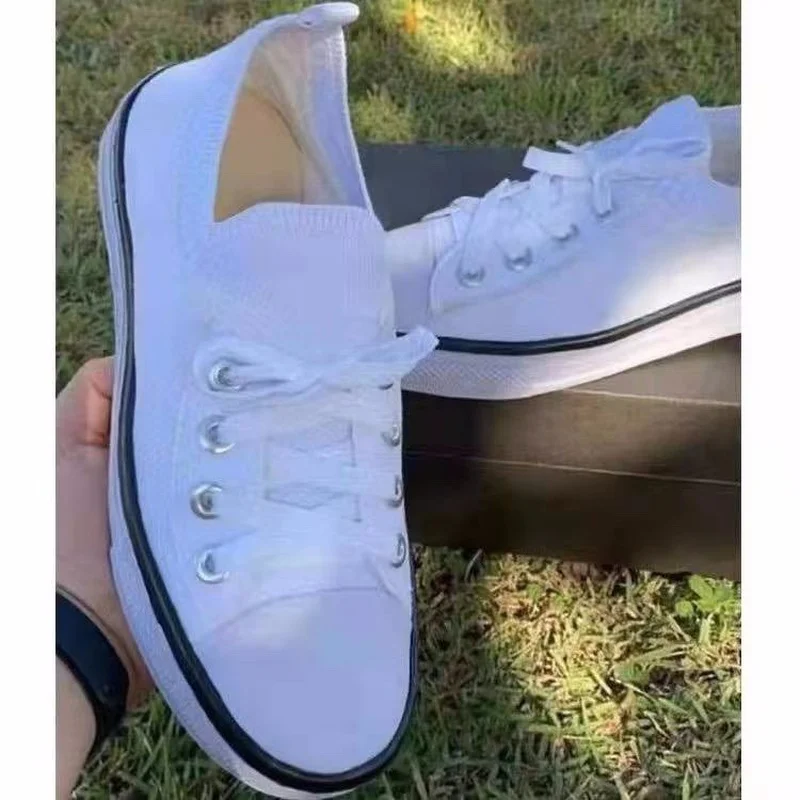 

Women's Shoes 2021 Autumn New Style Flat Canvas Vulcanized Shoes Outdoor Comfortable Casual Shoes Lightweight Non-slip Sneakers