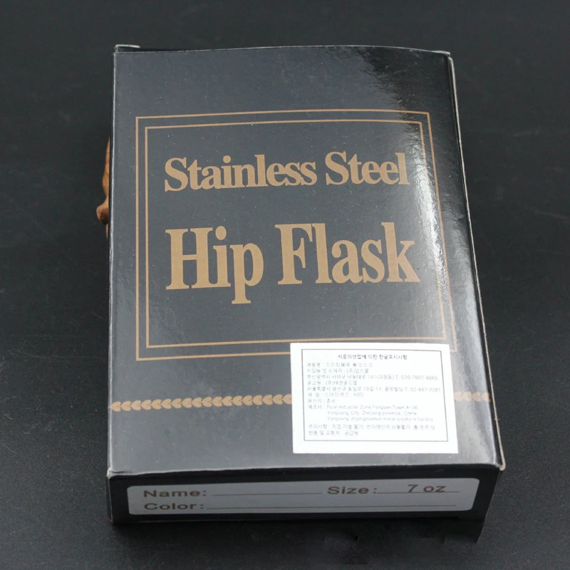 7 унций роскошная фляжка из нержавеющей стали портативный винный алкоголь виски
