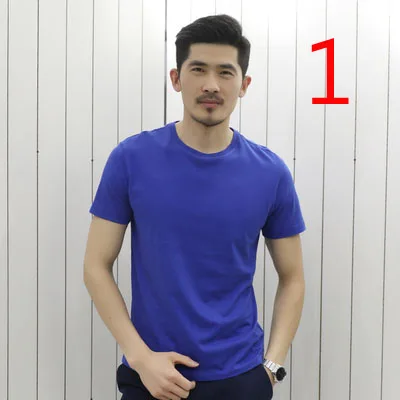 

New Korean version of the trend of men's thin section Slim shirt silk short-sleeved t-shirt