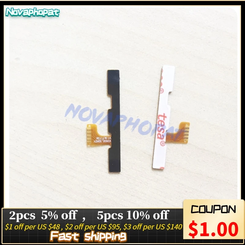 

Novaphopat гибкий переключатель громкости включения/выключения питания для BQ BQ-5035 Velvet BQ 5035 BQS 5035 Боковая кнопка громкости гибкий кабель платы
