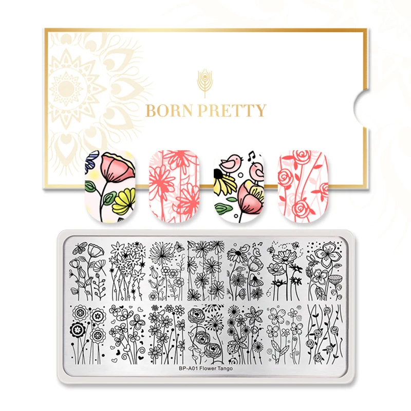 BORN PRETTY ногтей штамповки пластины 12*6 см Животные цветок растения шаблон дизайн ногтей штамп шаблон Лето нержавеющая сталь пластины