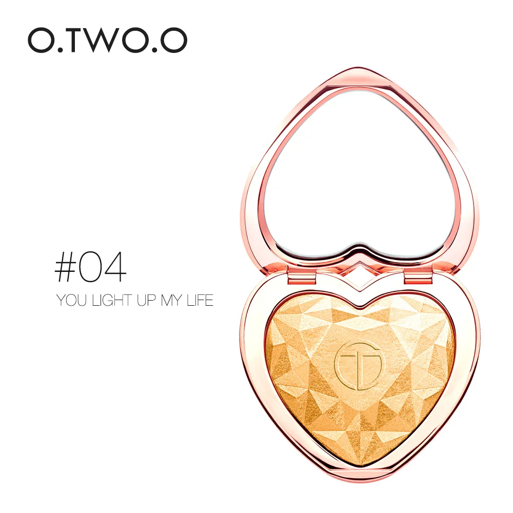 9126-04 O. TWO. O, 5 цветов, мерцающий хайлайтер, пудра, палитра, контур лица, макияж, хайлайтер, пудра для лица, бронзер, Хайлайтер для кожи - Цвет: 9126-04