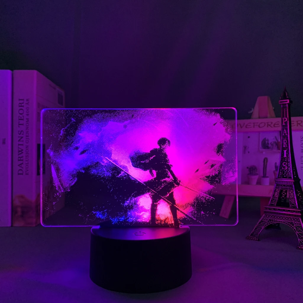 3D лампа Levi Ackerman аниме атака на титанов для детской спальни Декор подарок день