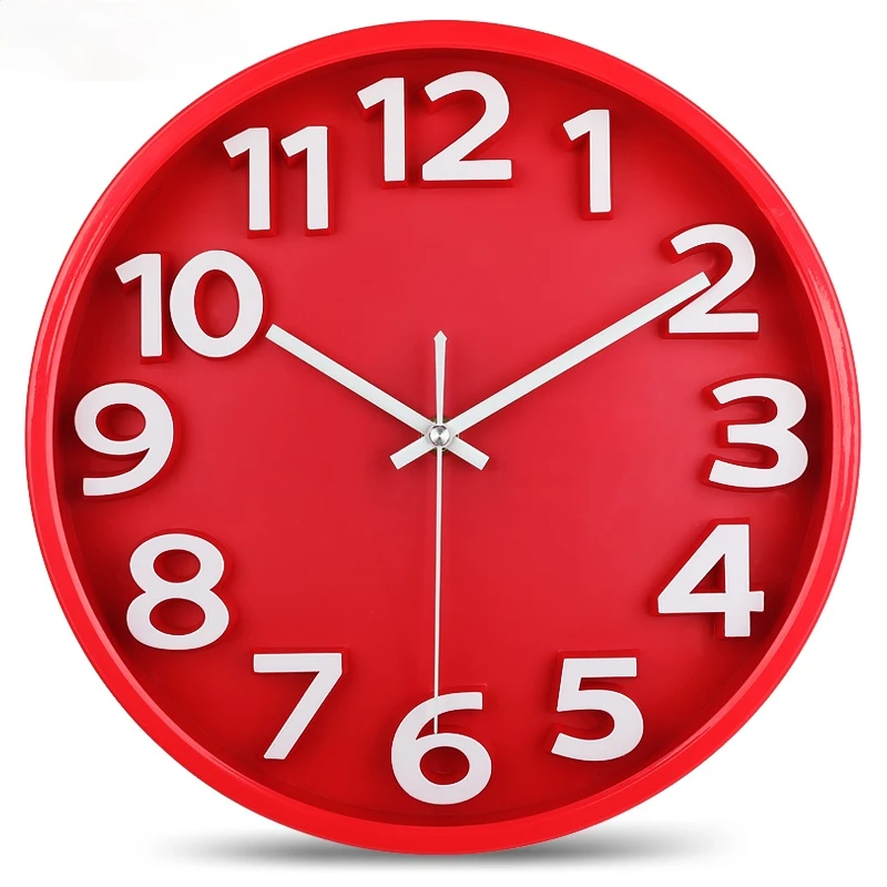 

Creativity Colorful Wall Clock Minimalist Mute Nordic Digital Wall Clock Modern Design Reloj De Pared Wall Decoration DK50WC