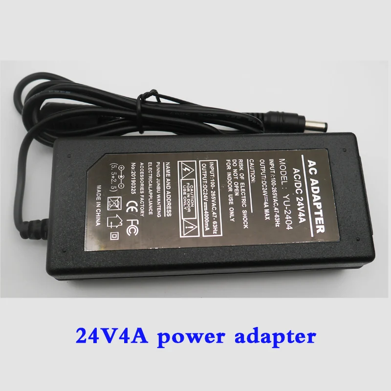 DC 24V 4A 96W источник питания AC110-240V штепсельная Вилка адаптера Великобритании/США/ЕС