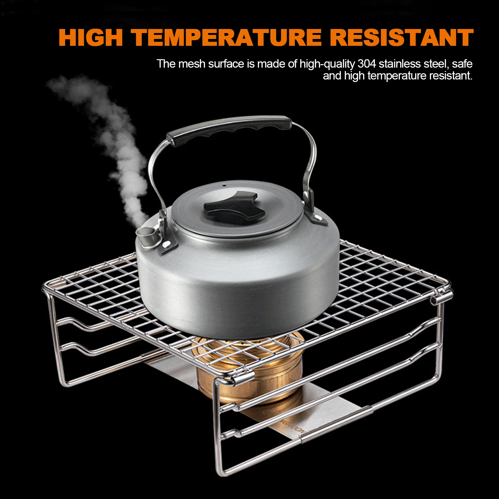 

Foldable Stainless Steel BBQ Grill Rack Portable Camping Mini BBQ Grill Bracket Barbecue Accessories For Outdoor Camping Picnic