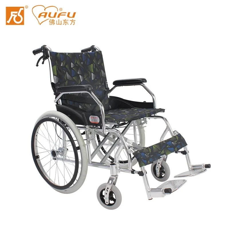 

Складная портативная ручная инвалидная коляска из алюминиевого сплава для пожилых людей и инвалидов с задним тормозом, инвалидная коляска