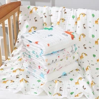 bamboo cotton receiving blanket for baby kids swaddle wrap blanket sleeping warm quilt bed cover 6 layers muslin baby blanket