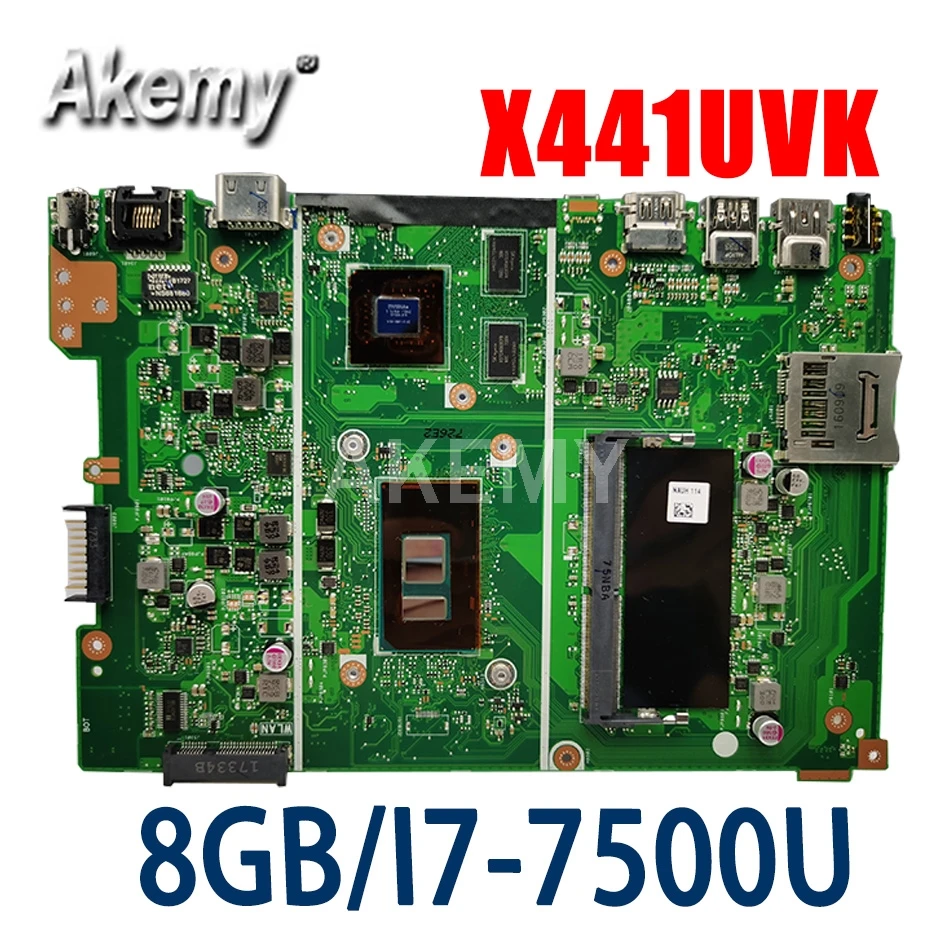 

for ASUS X441UV X441UVK X441UR X441URK X441UB mainboard Laptop motherboard w/ GT940M (V2G) 8G/I7-7500U