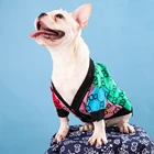 Брендовая Дизайнерская одежда для собак, свитер для собак, многоцветная строчка, Роскошная ткань, мягкая и удобная, одежда для чихуахуа
