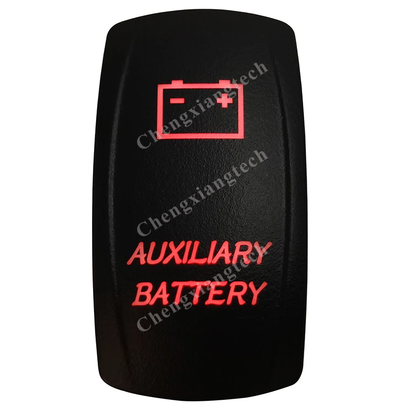 

Красный светодиодный автомобиль Лодка 5 Pin включения выключения кулисный переключатель SPST вспомогательный Батарея приборной панели светил...