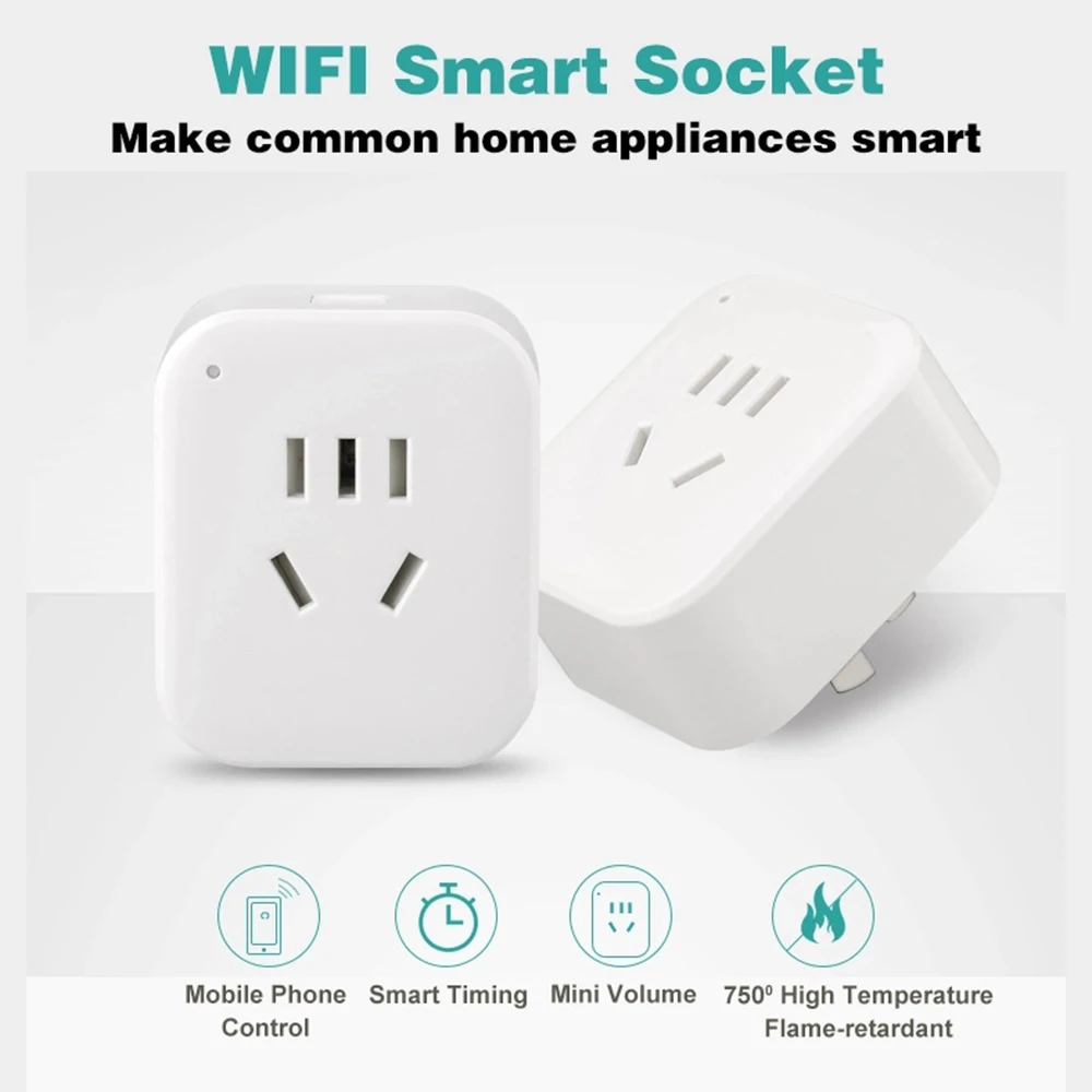 Wifi Smart Power Plug Outlets Mini AU электрическая розетка мониторинг энергии 15A голосовой