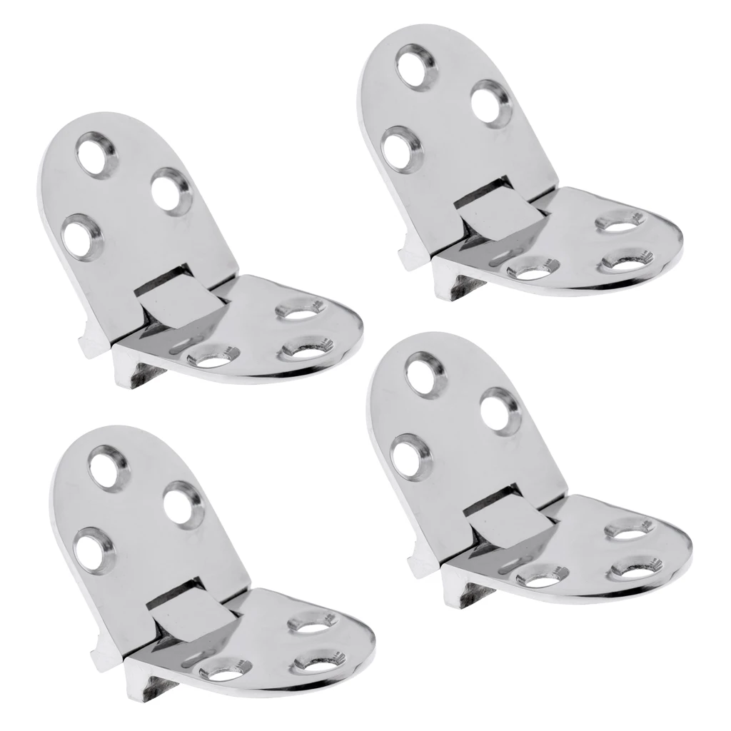 

4pcs 316 Stainless Steel Flush Strap Hinge Door Hinge For Boats