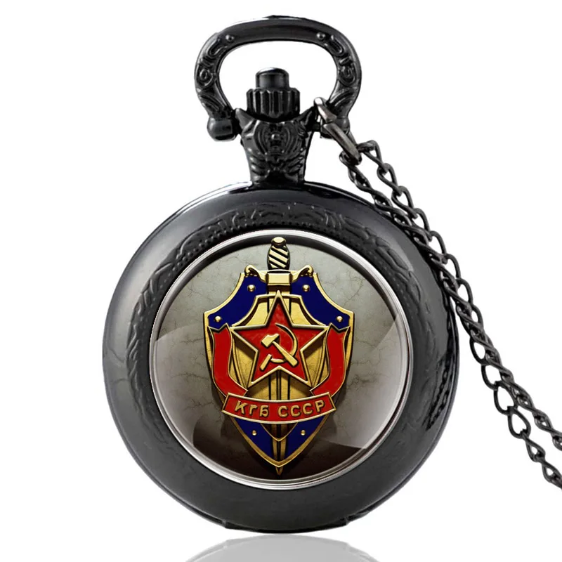 

Советский обыкновенный CCCP KGB браслет ручной работы KGB кварцевые карманные часы для мужчин и женщин Подвеска цепочка часы