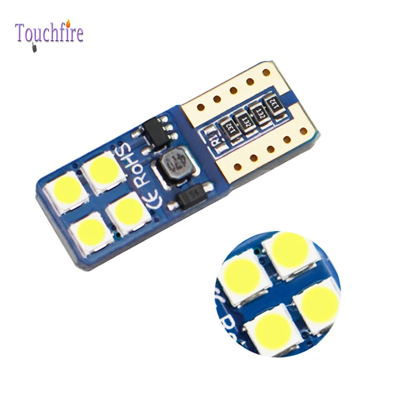 50 шт. W5W T10 194 168 CANBUS 3030SMD 8Led парковочная лампа автомобильная габаритная Лампа Белая