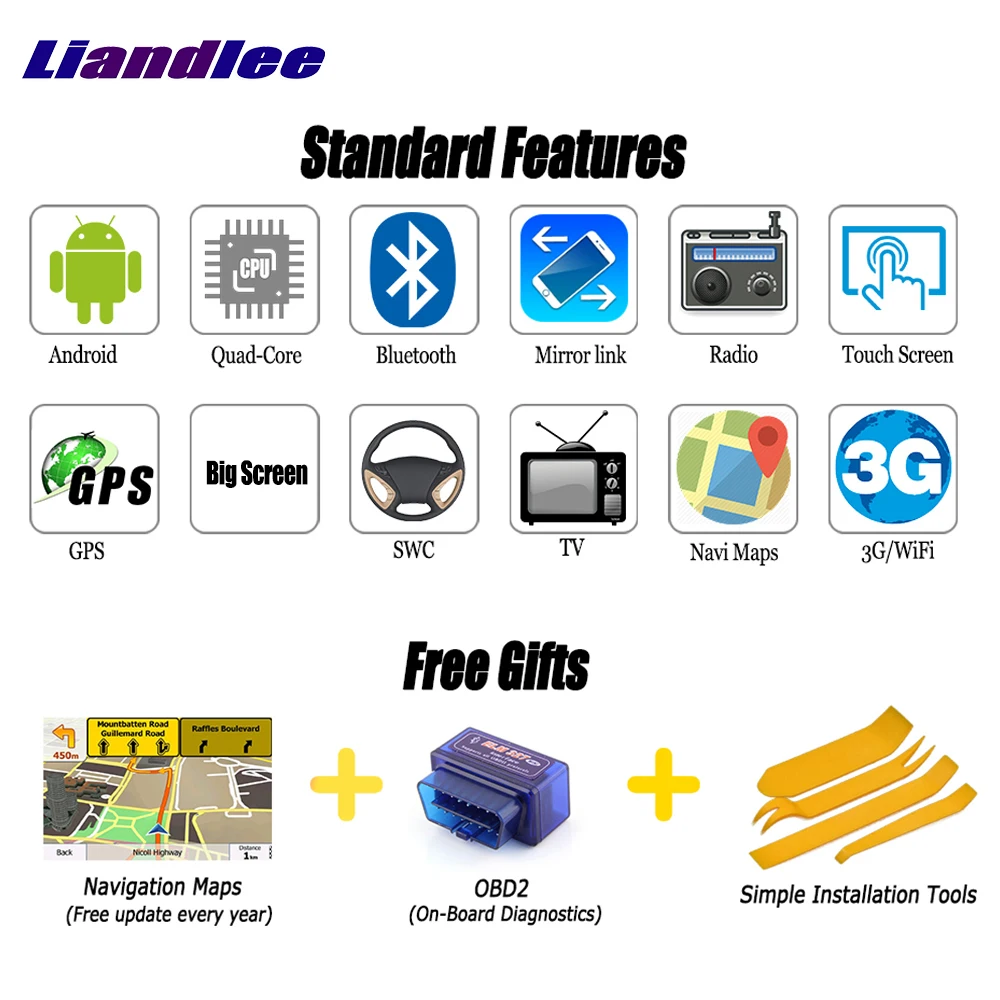 Liandlee Android для Mercedes Benz A Class W176 2012 ~ 2016 автомобильный радиоплеер навигатор GPS карты