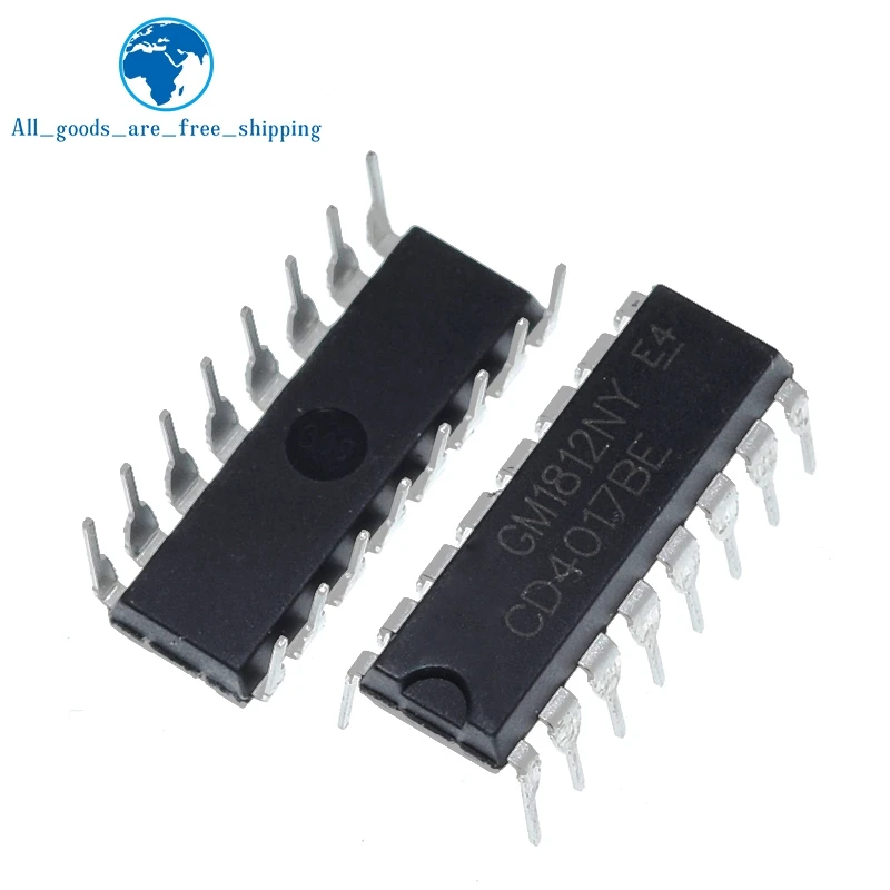 100 шт. CD4017 CD4017B CD4017BE 4017 десятилетний счетчик делителя IC|ic 4017|ic cd401710 pcs |