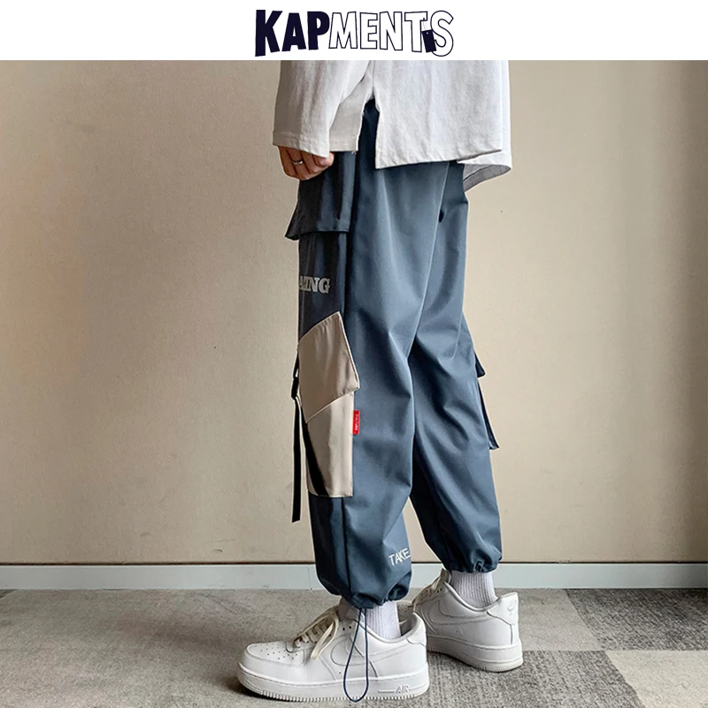 Брюки-карго мужские с карманами в стиле Харадзюку | Мужская одежда