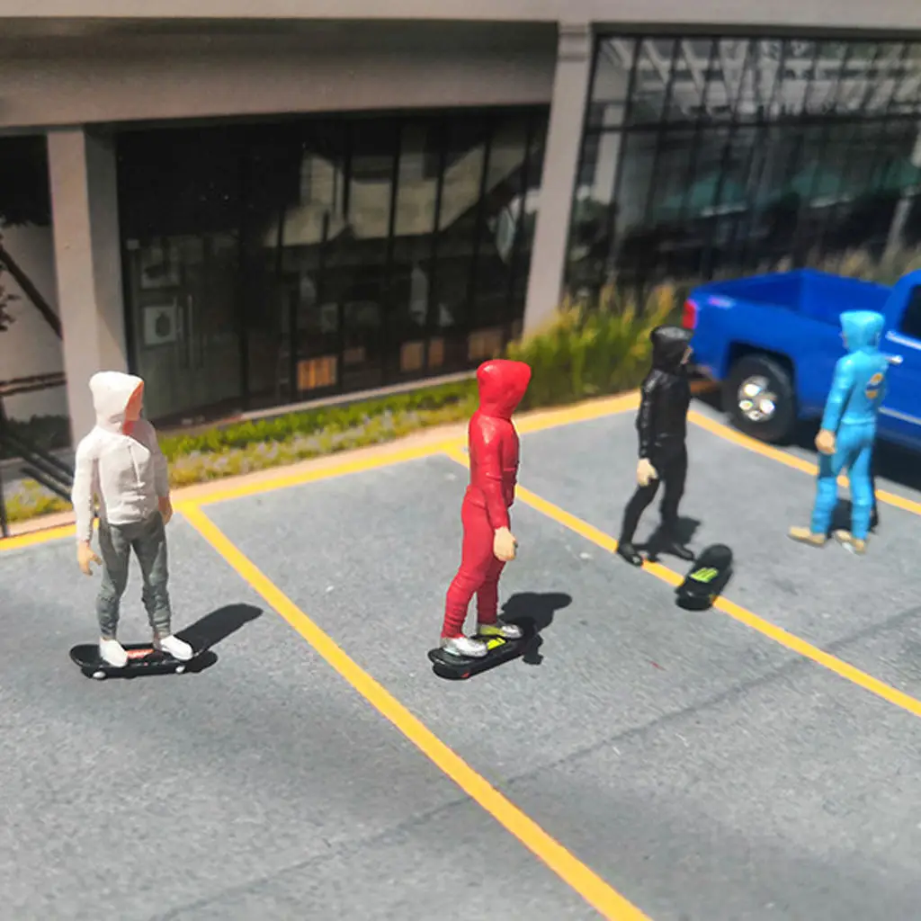 

1/64 Figure Scene Model RM Character Skater Boy with Skateboard Resin Accs