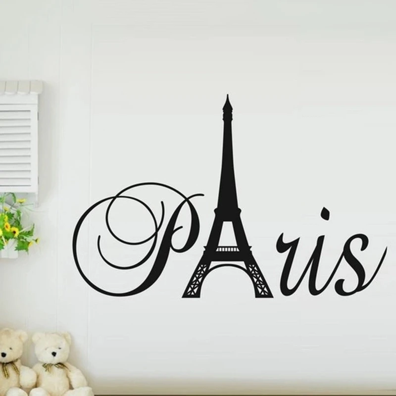 Водостойкая Наклейка на стену с Парижской башней 1 шт. Виниловая наклейка для