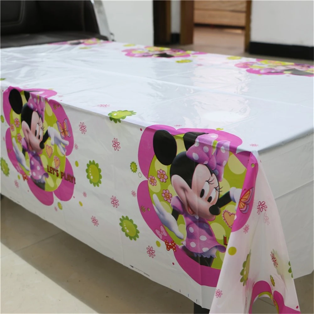 

81Pcs Disney Minnie Mouse Theme Kid Favor Birthday Party Paper Disposable Cup+Plate+Napkin+Straw+Tablecloth Decoration Supplies