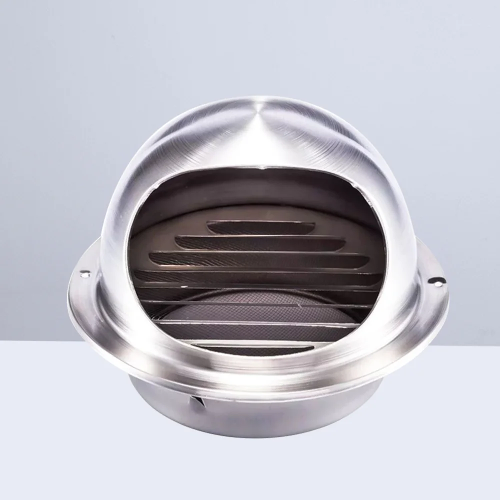 

120mm Thicken Stainless Steel Hood Exhaust Cap Rain Cap Outer Wall Exhaust Hood(Silver)