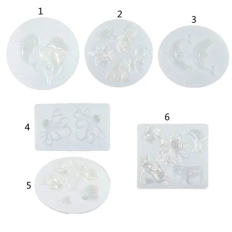 

Beach Theme Resin Casting Molds Marine Animals Starfish Dolphin Pendant Epoxy Resin Silicone Mold Jewelry Making Tools