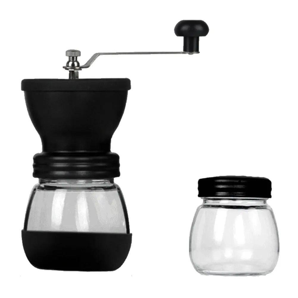 

Manual Coffee Portable Grinder Coffee Bean Grinder Adjustable Coarseness Hand Coffee Grinder With Glass Jars Kitchen Tool