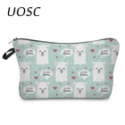 Дорожная косметичка UOSC с изображением животных, фламинго, косметичка для девушек, чехол для косметики, органайзер для косметики, Сумка Для Хранения Туалетных Принадлежностей