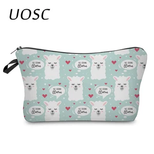 Дорожная косметичка UOSC с изображением животных, фламинго, косметичка для девушек, чехол для косметики, органайзер для косметики, Сумка Для Хранения Туалетных Принадлежностей