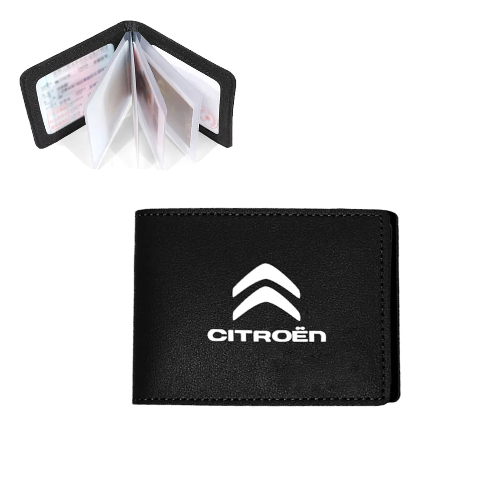 

Car Accessories PU Leather Driver License Card Bag ID Passport Card Wallet Holder For Citroen C4 C1 C5 C3 C6 C8 DS C-ELYSEE VTS