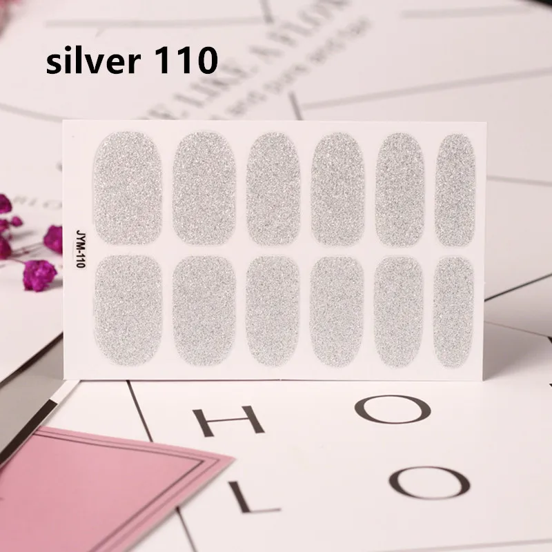 nail sticker silver 1 лист, наклейка для ногтей, фольга для украшения ногтей, водостойкая наклейка для беременных женщин - Цвет: nail sticker silver