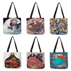 B13056 лечебная серия Inbetweening Женская сумочка креативные женские сумки для покупок с рисунком большие сумки