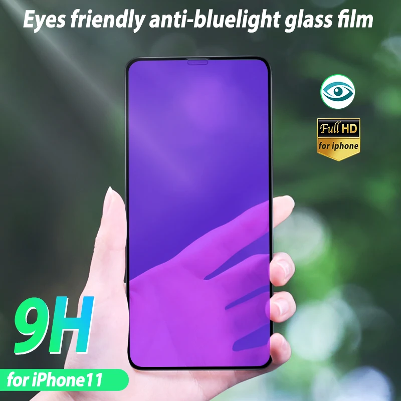 Анти-синее стекло для iphone 11 Pro макс. закаленное стекло для iphone 11 iphone 11 Защитная пленка для экрана 6,5 6,1 5,8