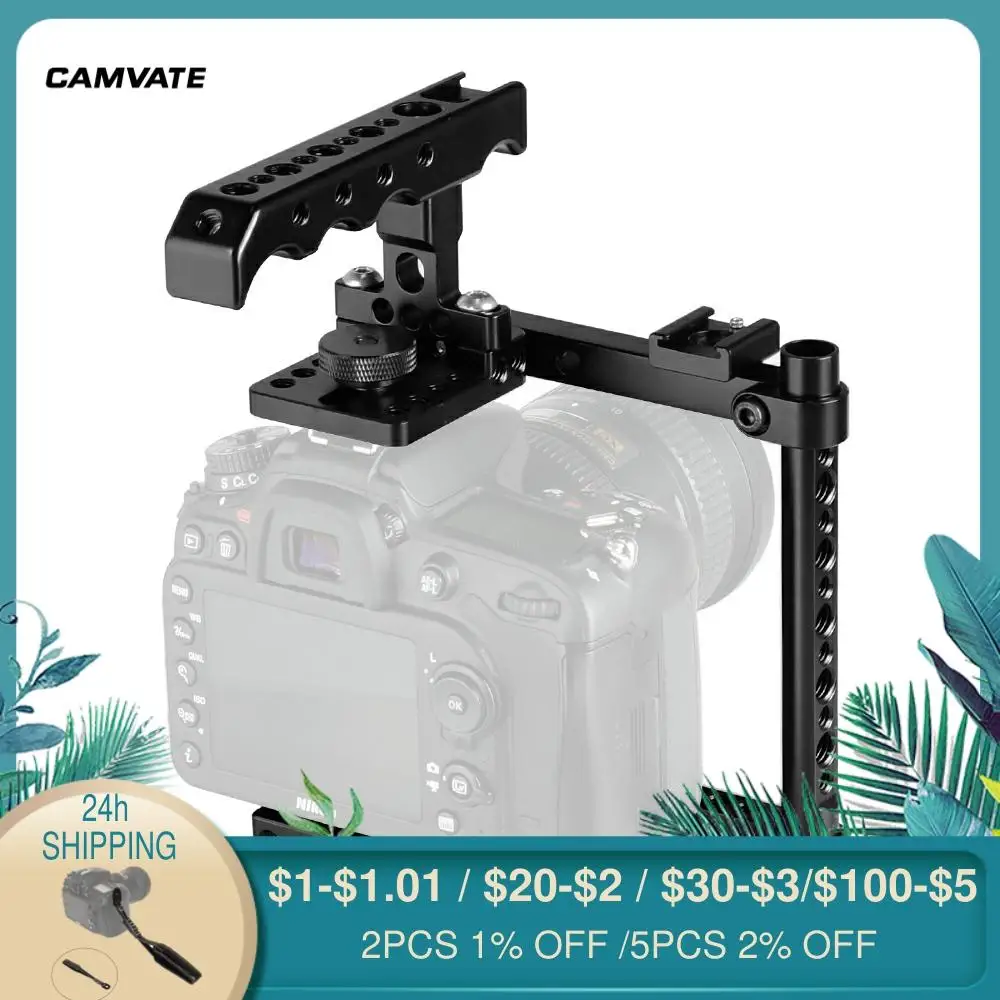

Камера CAMVATE Rig для Canon 650D,600D,550D,500D,450D,760D,D3200,D3300,D5200,D5500,D300S,D610,a58,a7,a7II,GH5/GH4/GH3/GH2