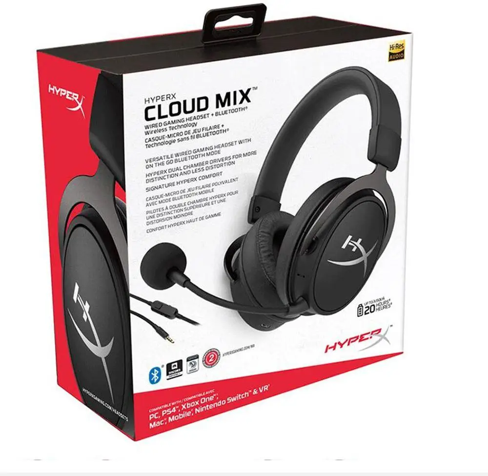 Игровая гарнитура kingston HyperX Cloud MIX Cable Встроенная Съемная портативная bluetooth для PS4