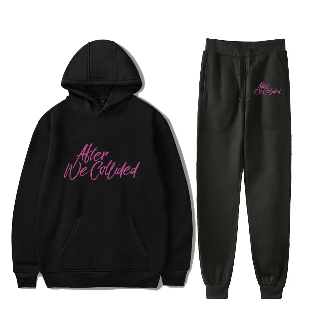 

After We Collided Hoodies Two Piece Set Sweatshirt Hoodies+jogger Pant Print Women Long Sleeve Plus Size Casual Hooded Winter