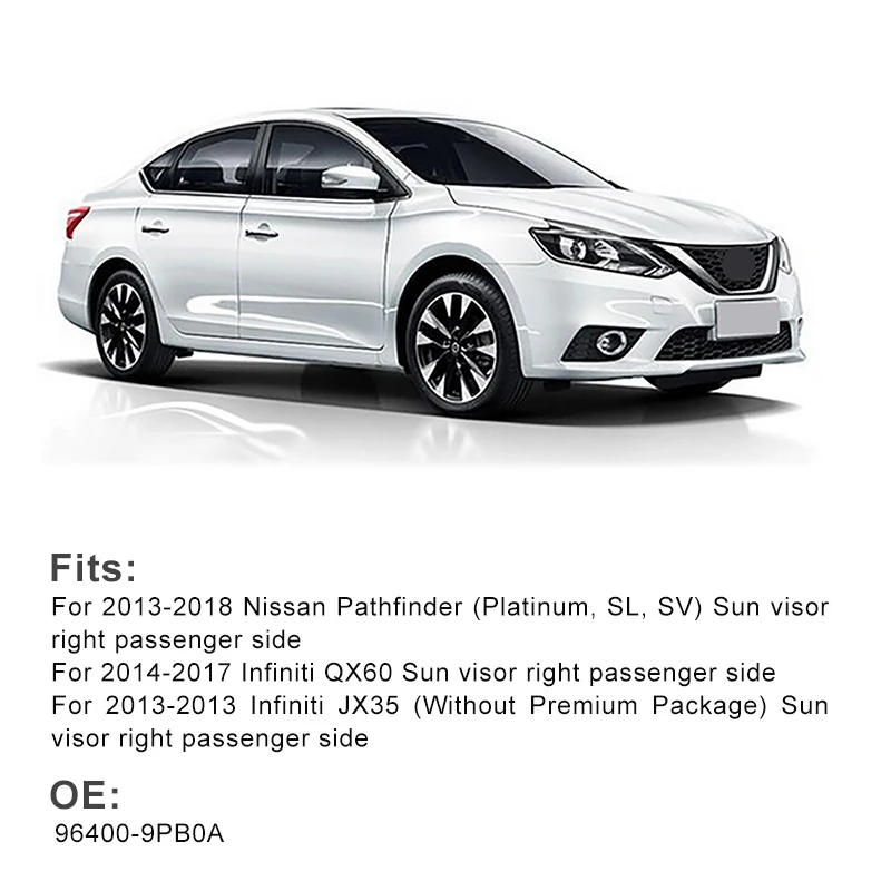 Левый/правый водитель пассажирский солнцезащитный козырек Солнцезащитный с