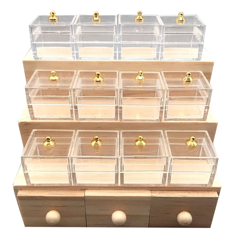 Armario en miniatura para casa de mu&ntilde;ecas, vitrina de exhibici&oacute;n de verduras y dulces, decoraci&oacute;n de juguete de imitaci&oacute;n, accesorios para cocina y supermercado, 1:12-5