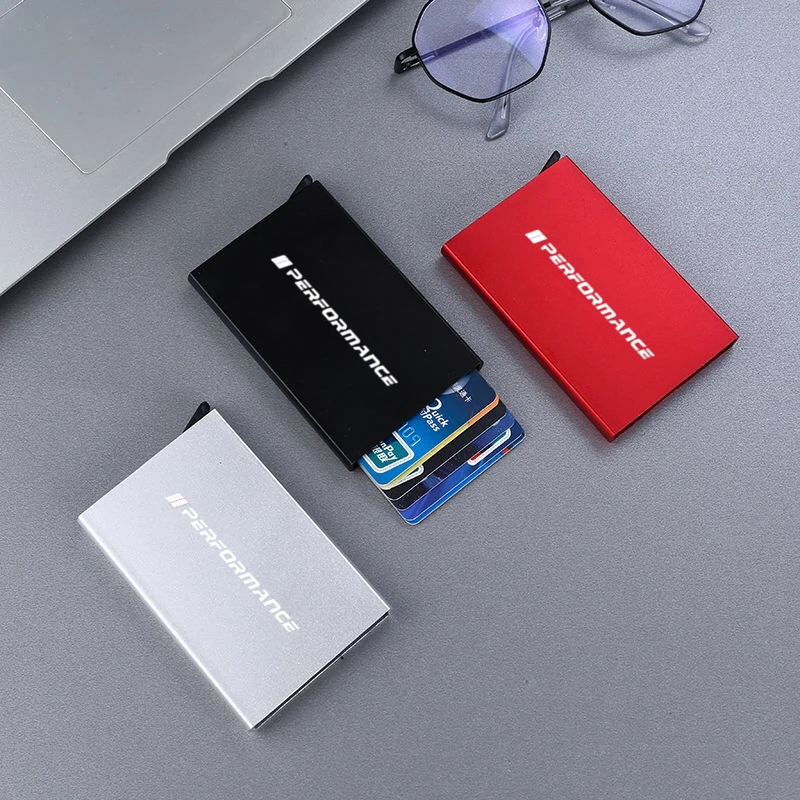 

Mini Automatic Metal Anti-theft Smart Wallet Unisex Thin ID Card Holder Credit Card Holder for Bmw M e46 e39 e60 f30 M2 M3 M4 M5