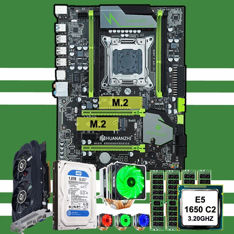 Супер материнская плата HUANANZHI X79 с ЦП Xeon E5 1650 3 2 ГГц высокоскоростная двойная M.2 ОЗУ